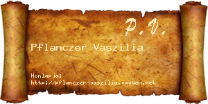 Pflanczer Vaszilia névjegykártya